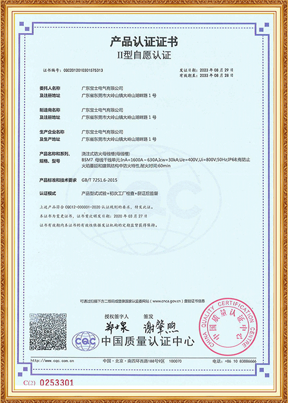 中国II型自愿认证证书