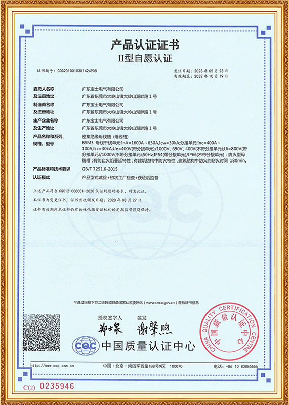 中国II型自愿认证证书