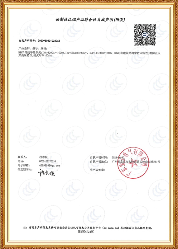 强造性认证产品切合性自我申明