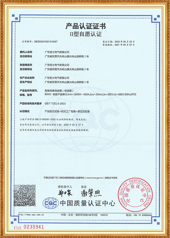中国II型自愿认证证书