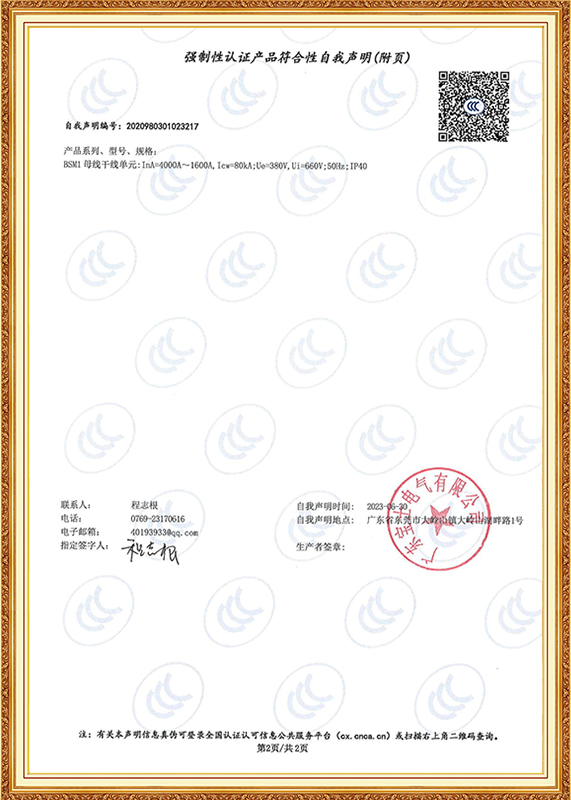 强造性认证产品切合性自我申明