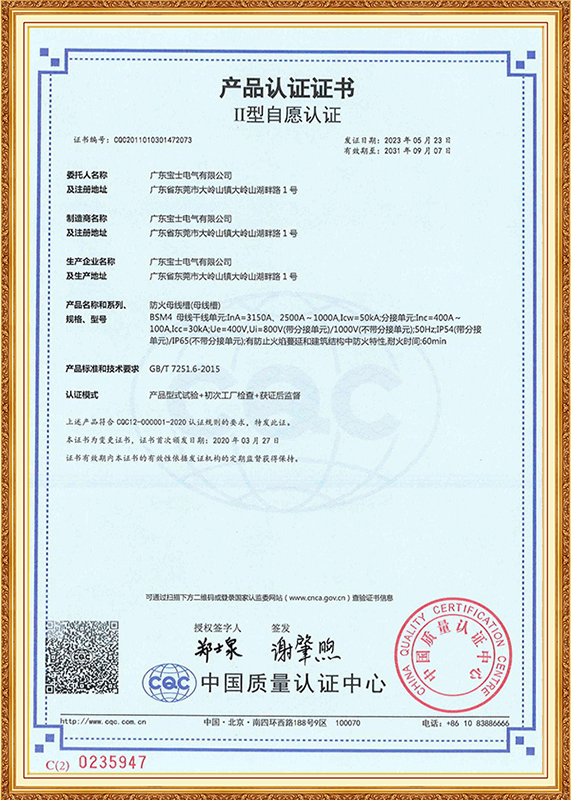 中国II型自愿认证证书