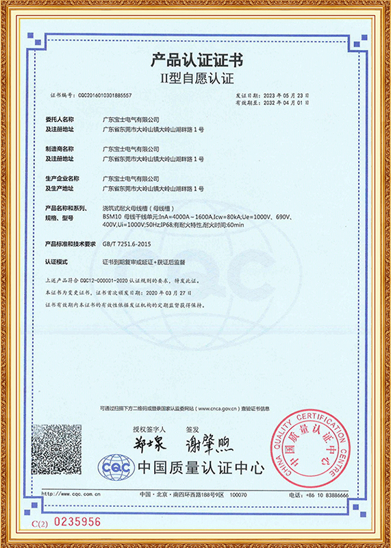 中国II型自愿认证证书