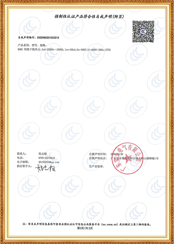 强造性认证产品切合性自我申明