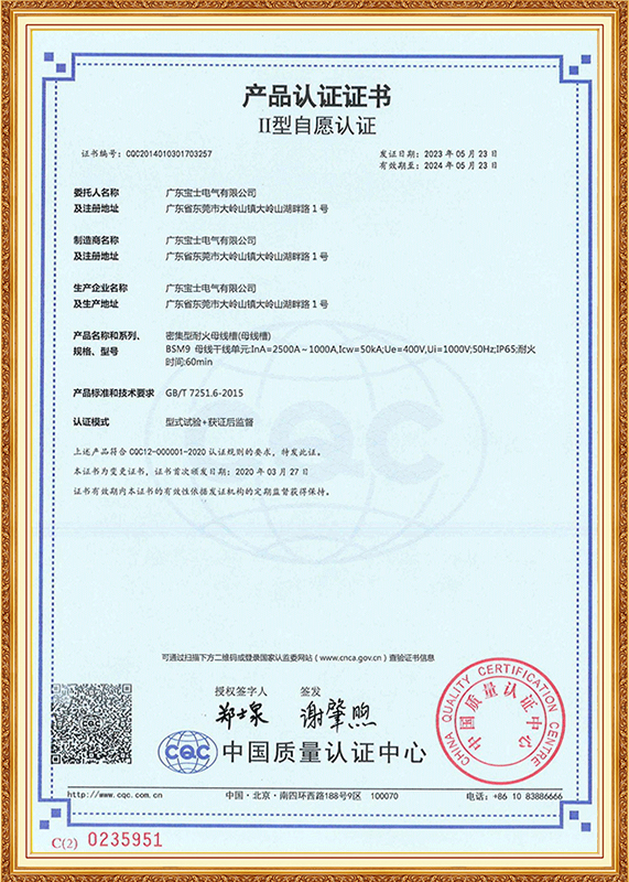 中国II型自愿认证证书